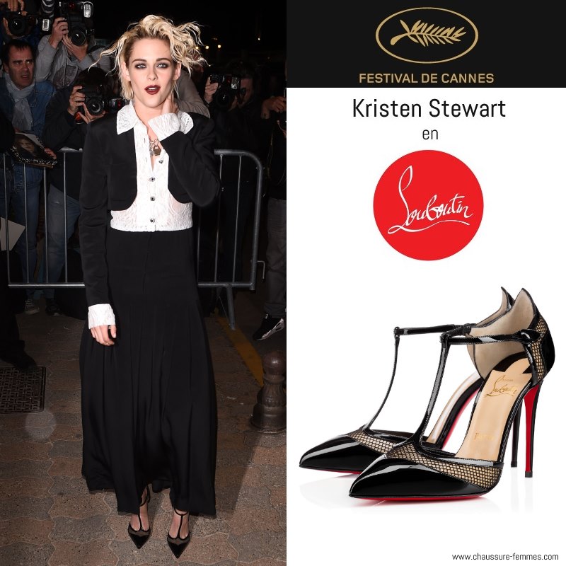 12 mai - Kristen Stewart en escarpins "Mrs Early Vernis" de Christian Louboutin lors de la soirée Chanel & Vanity Fair