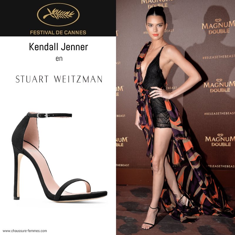 12 mai - Kendall Jenner en sandales "Nudist" de Stuart Weitzman à la soirée Magnum