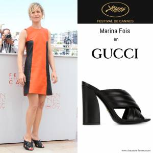 19 mai - L'actrice Marina Fois en mule Gucci lors du photocall de "Percile Il Nero"