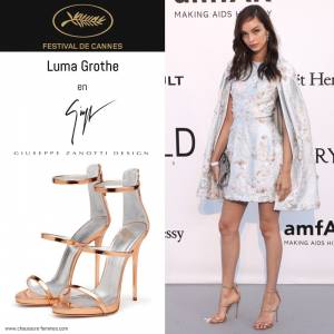 19 mai - Le mannequin Luma Grothe en sandales "Harmony" de Giuseppe Zanotti lors du Gala AmfAR