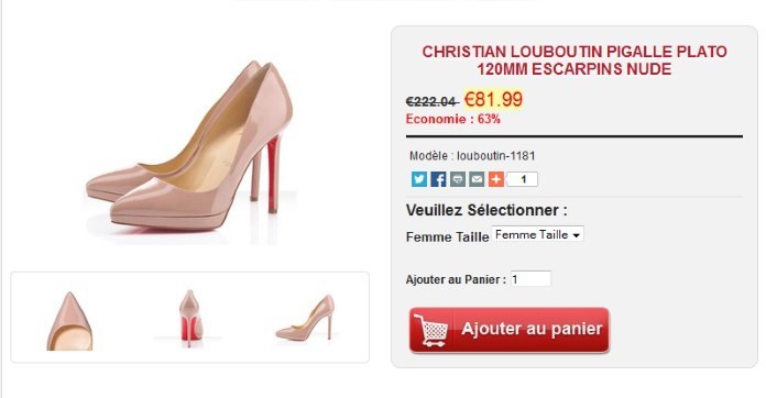 Les contrefaçons de chaussures Christian Louboutin envahissent le net