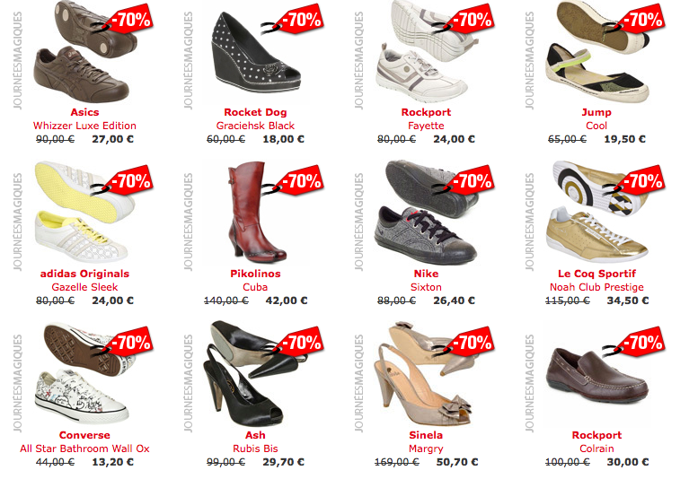 ... Chaussures chez Spartoo : jusqu'Ã  -70% sur des milliers de chaussures