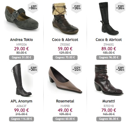 000 paires de chaussures entre -50% et -80% (dont Muratti et ...