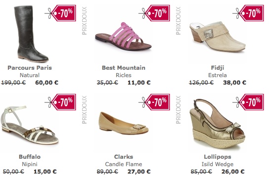 ... chaussures Â« trop craquantes Â», Ã  â€“ 60 % (lien : spartoo