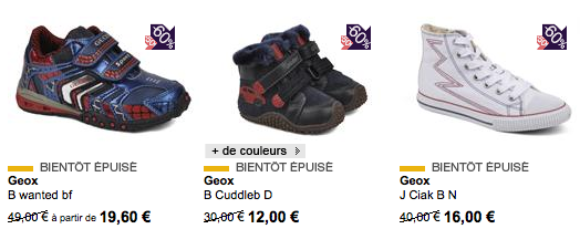 jours fous geox enfant