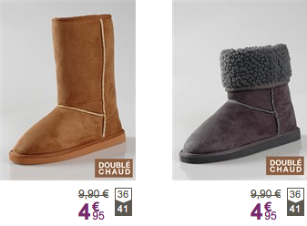 soldes bottes fourrees imitation