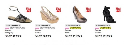 Soldes chaussures Guess
