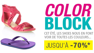 chaussures femmes, mode color block