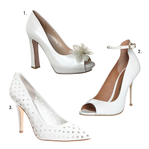 Chaussures mariée - Escarpins blancs Buffalo, Guess et Lodi