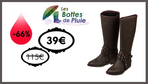 vente privée Bottes de pluie Bazarchic