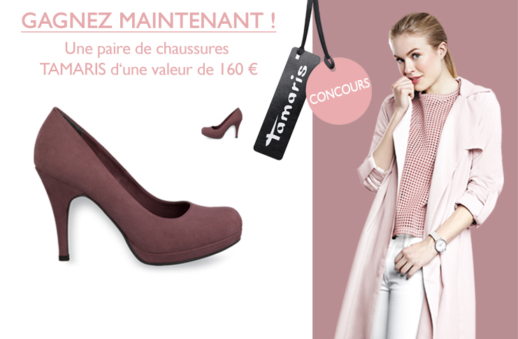 Concours : gagnez vos chaussures préférées chez Tamaris Concours : gagnez vos chaussures préférées chez Tamaris