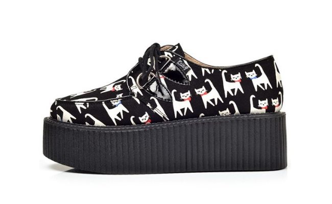 Chaussures chat - Baskets creepers RoseG