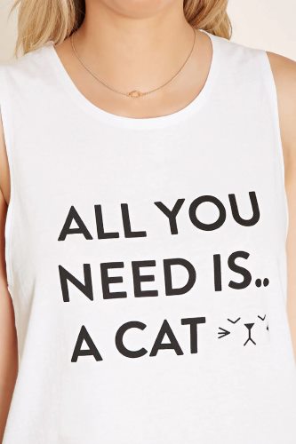 Tshirt all you need is a cat Forever21