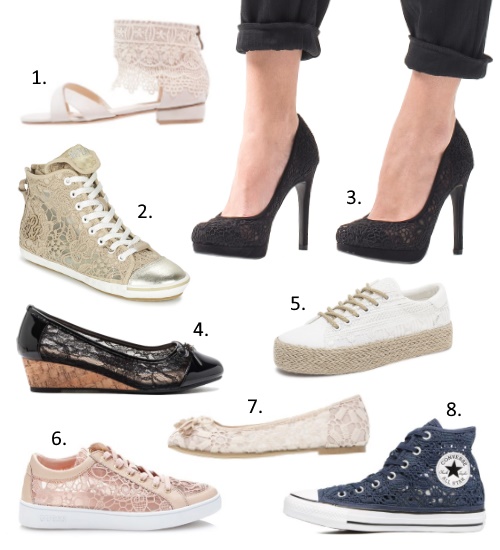 Tendance chaussures printemps été 2017 dentelle crochet