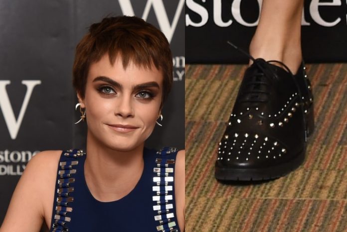 derbies cloutés the kooples Cara Delevingne derbies cloutés the kooples Cara Delevingne